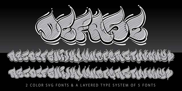 Defase Font Family - Graffiti Fonts