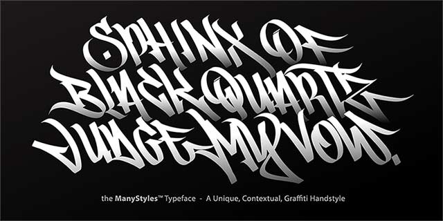 manystyles-cont Graffiti Font Image #3