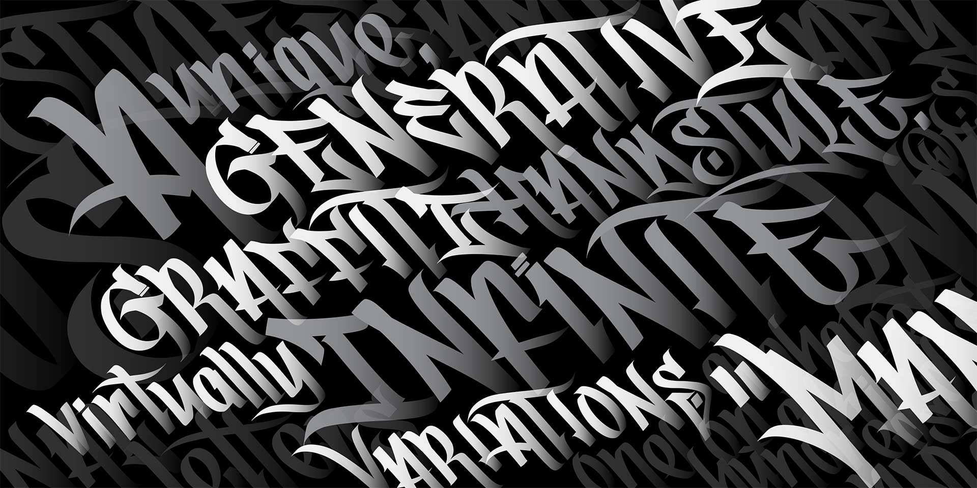 Many Styles Generative Graffiti Font Sample #2
