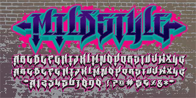 mildstyle Graffiti Font Image #1