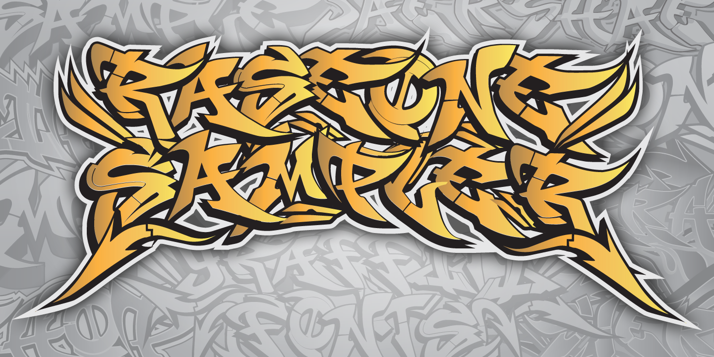 Raseone, the first Wildstyle font