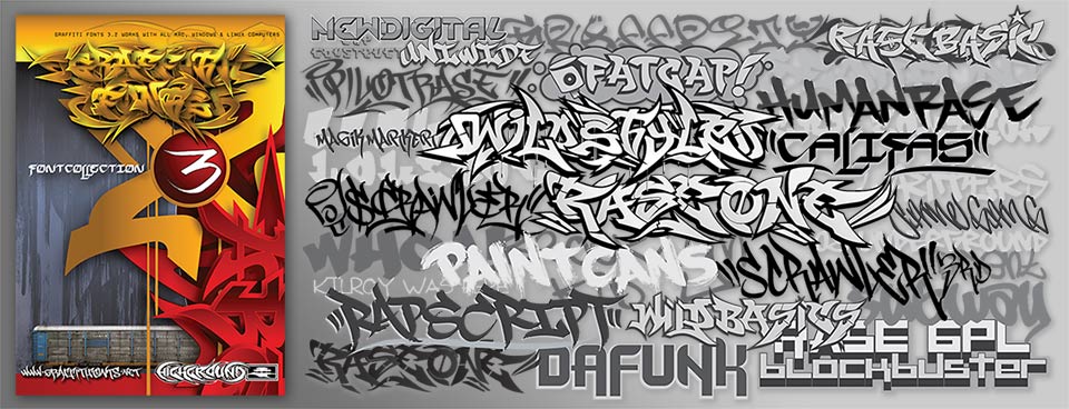 Graffiti Fonts 3 Collection