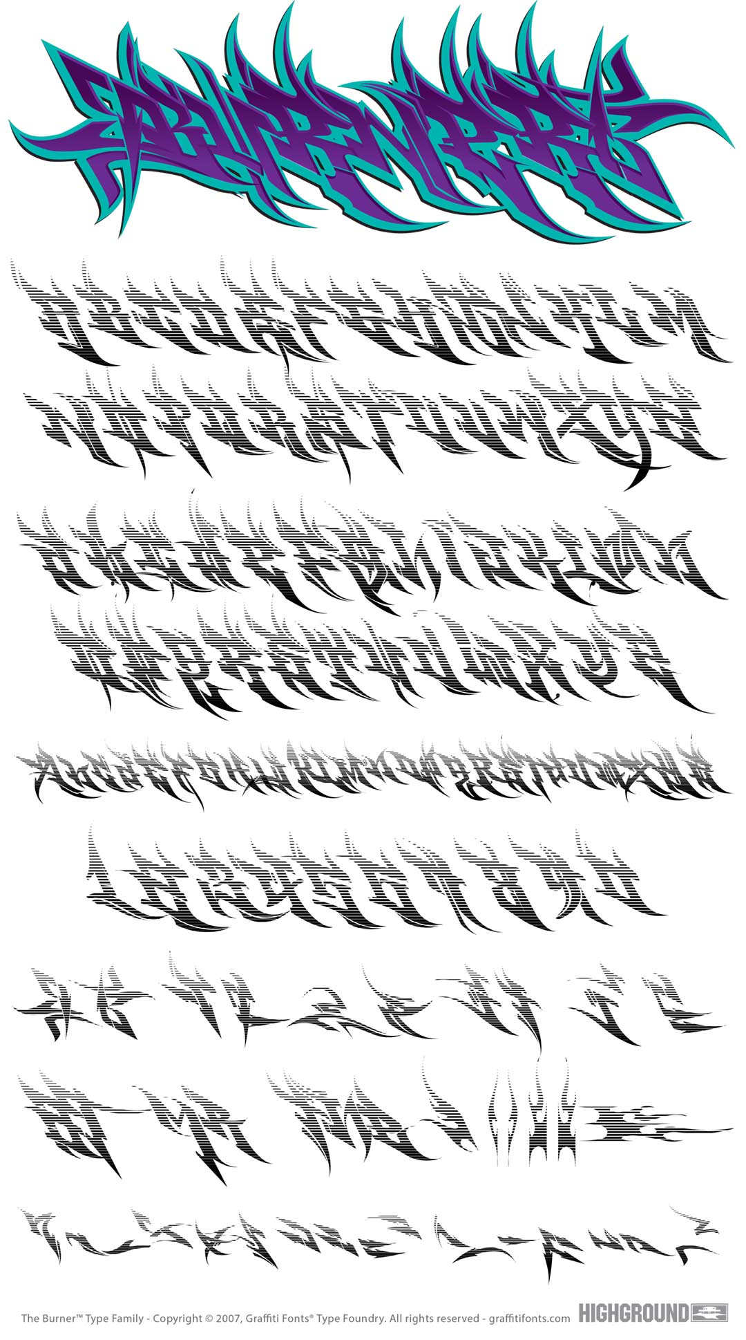 Burner Fade Type Specimen