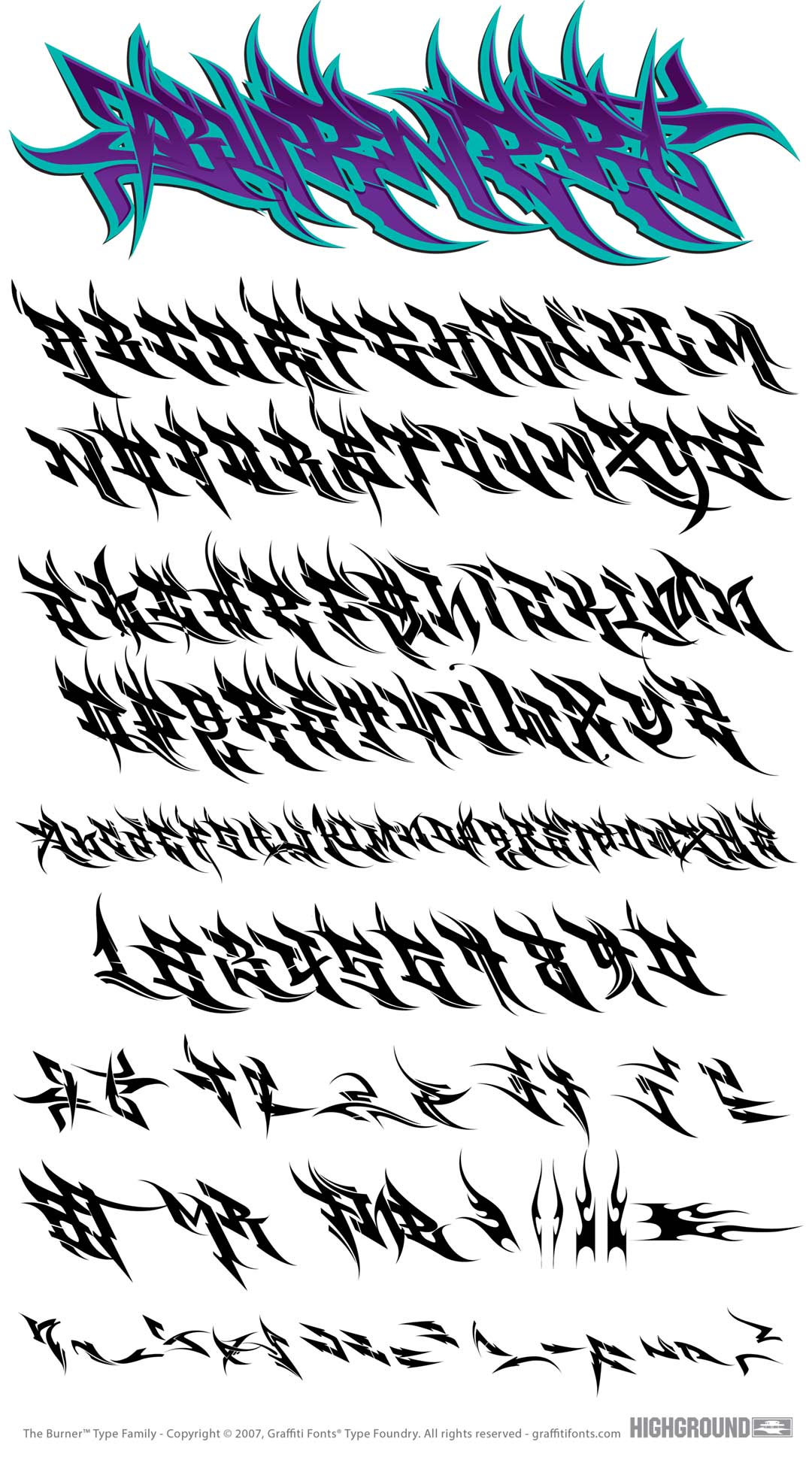 Burner Fill Type Specimen