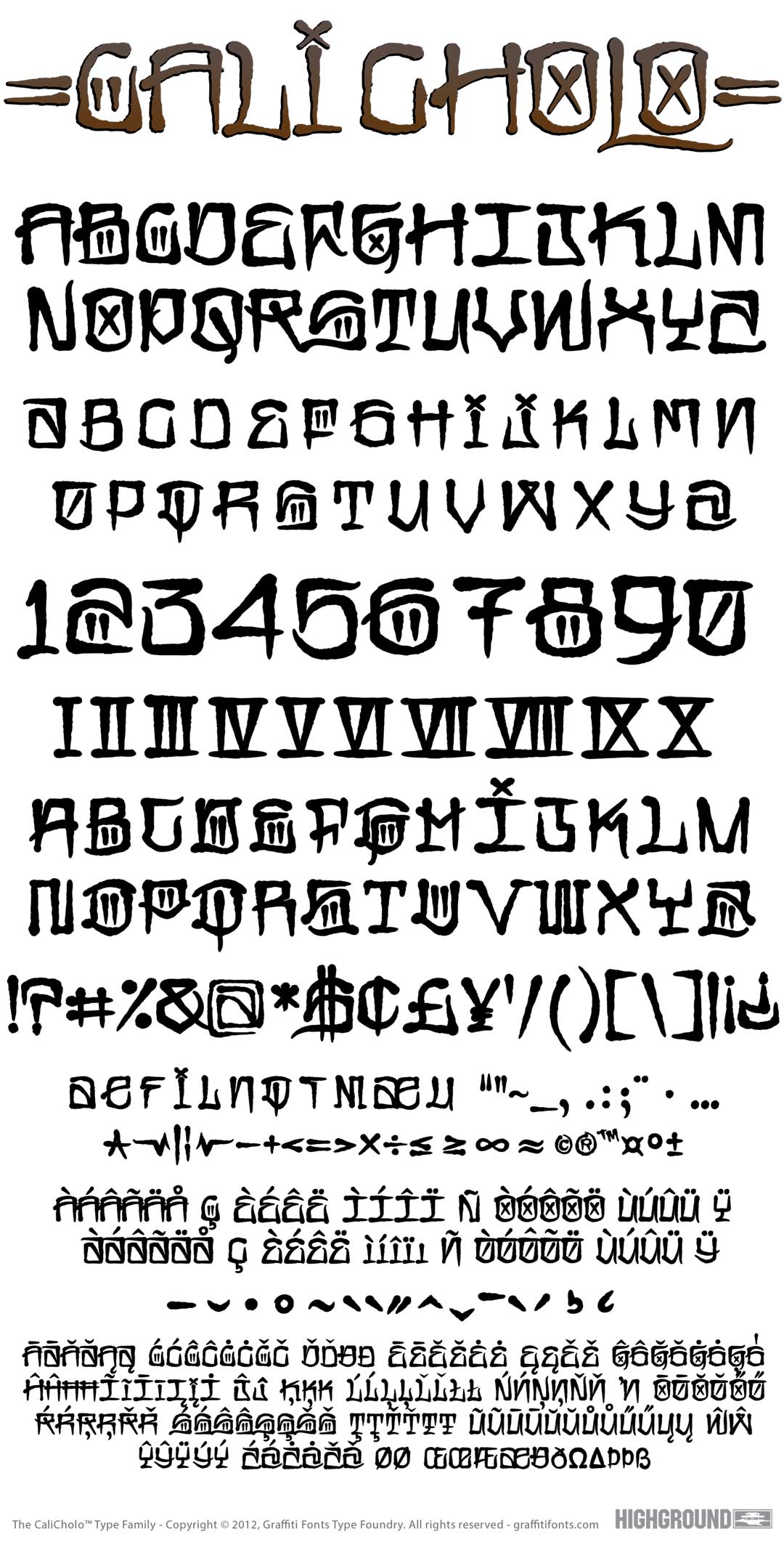 CaliCholo Bold Type Specimen