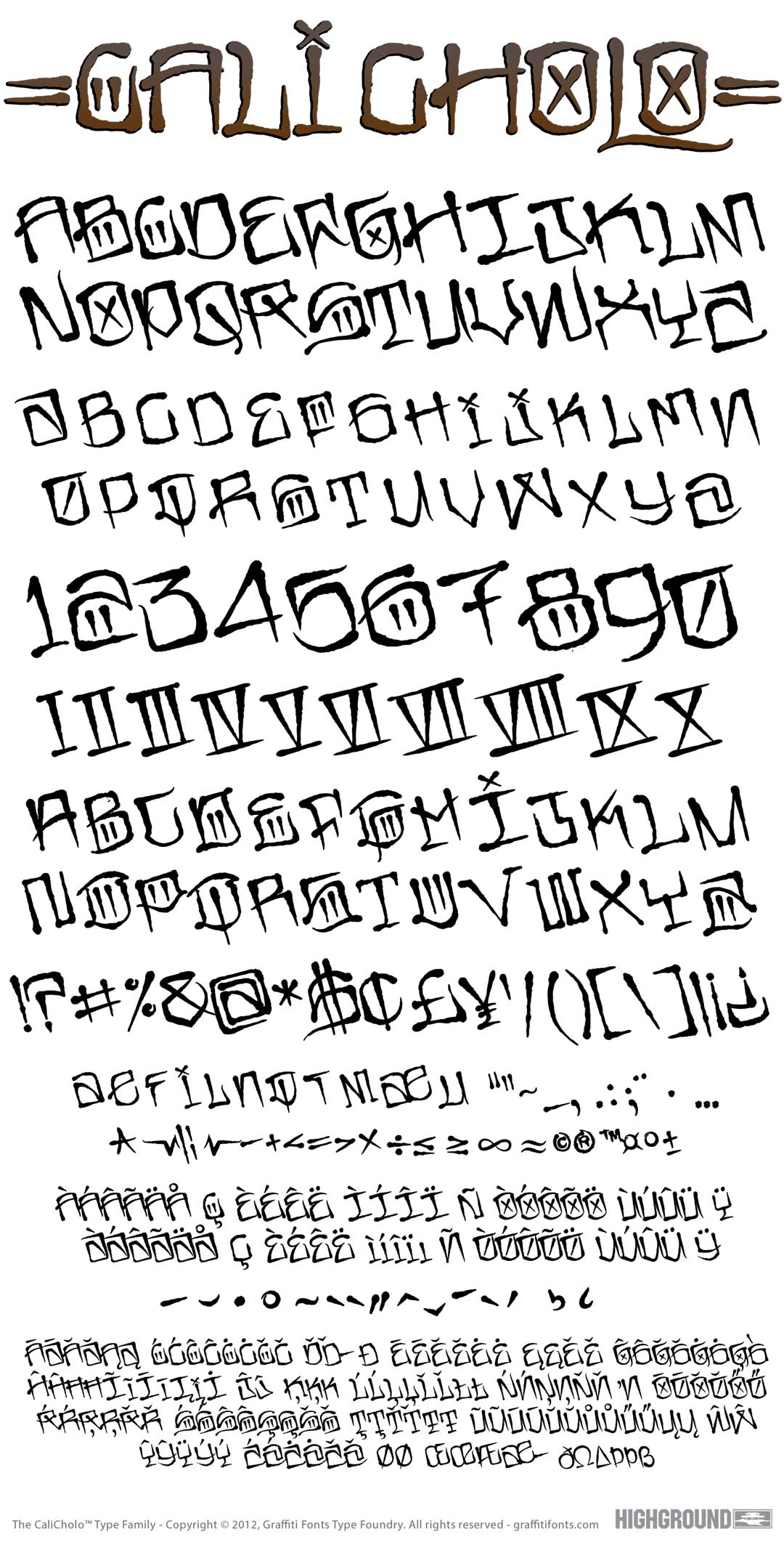 CaliCholo Lean Type Specimen