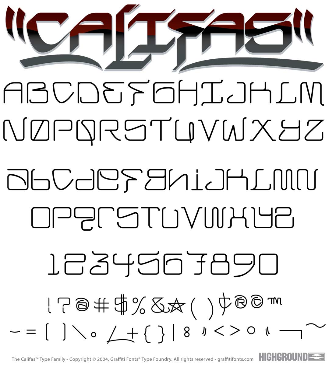 Califas Neon Type Specimen
