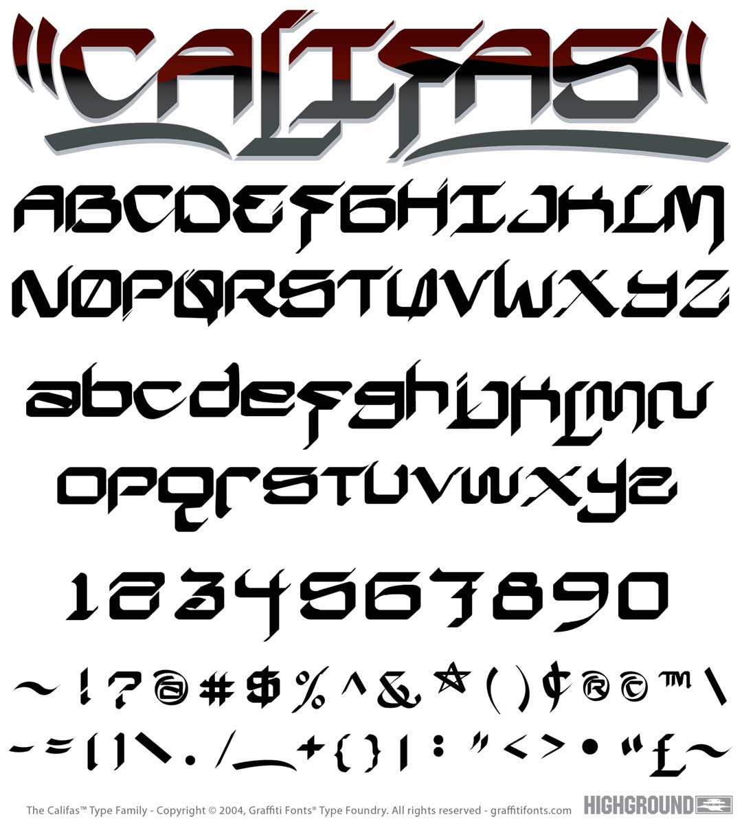 Califas Wide Type Specimen