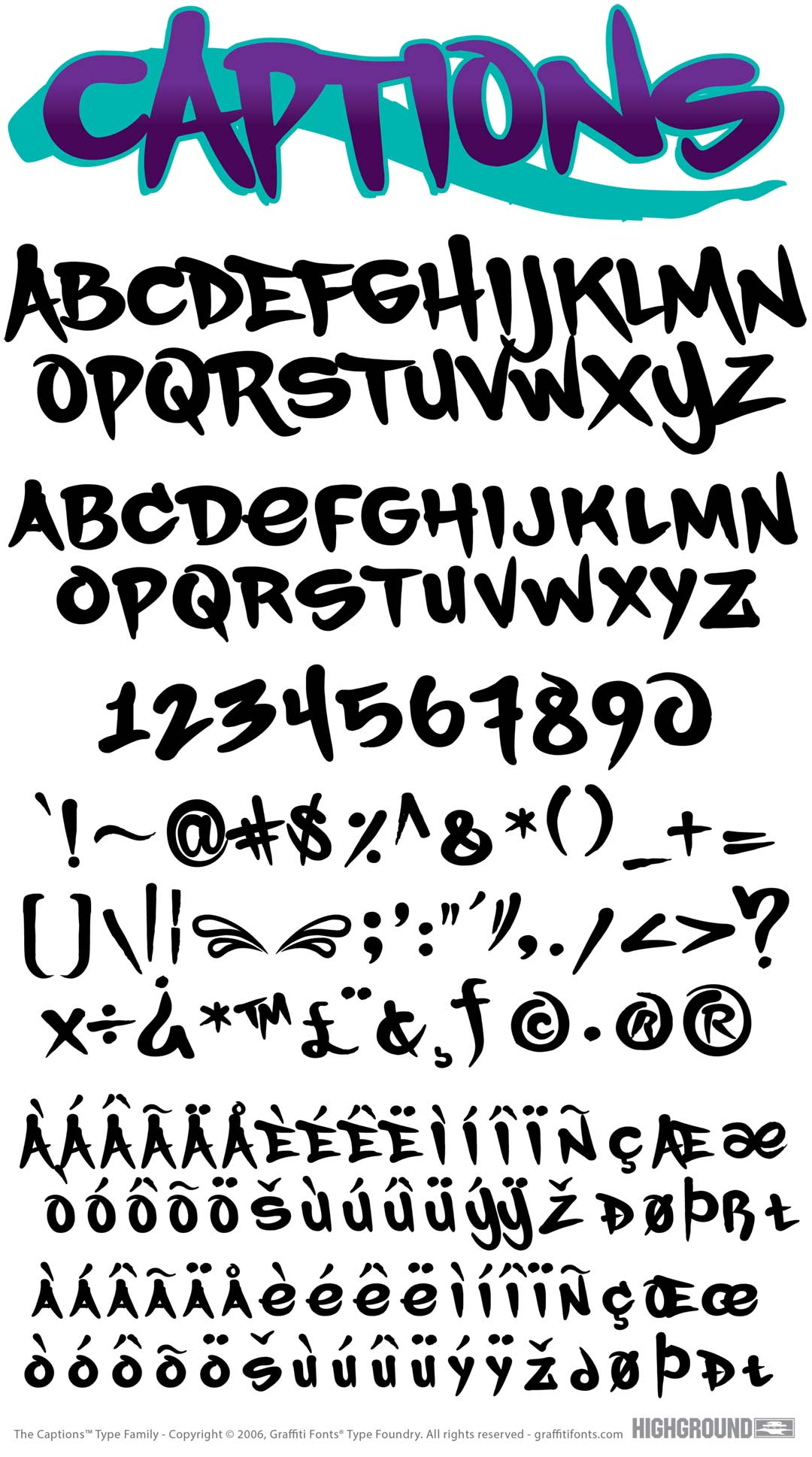 Captions Paint Type Specimen