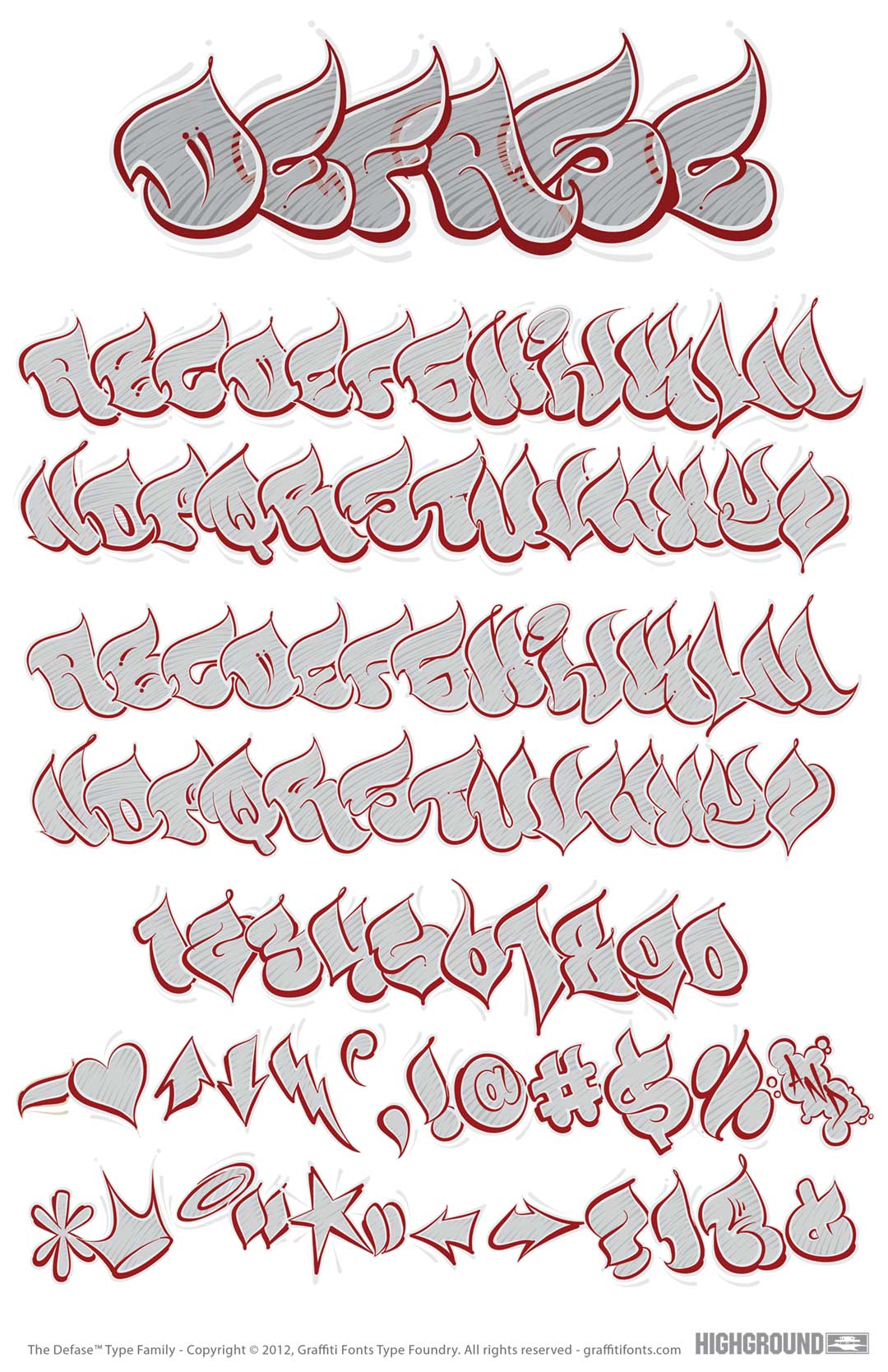 Defase Color One Type Specimen