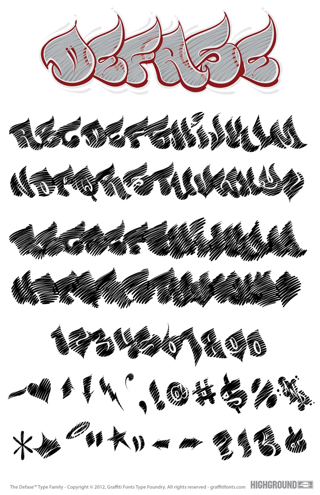 Defase Rough Fill Type Specimen