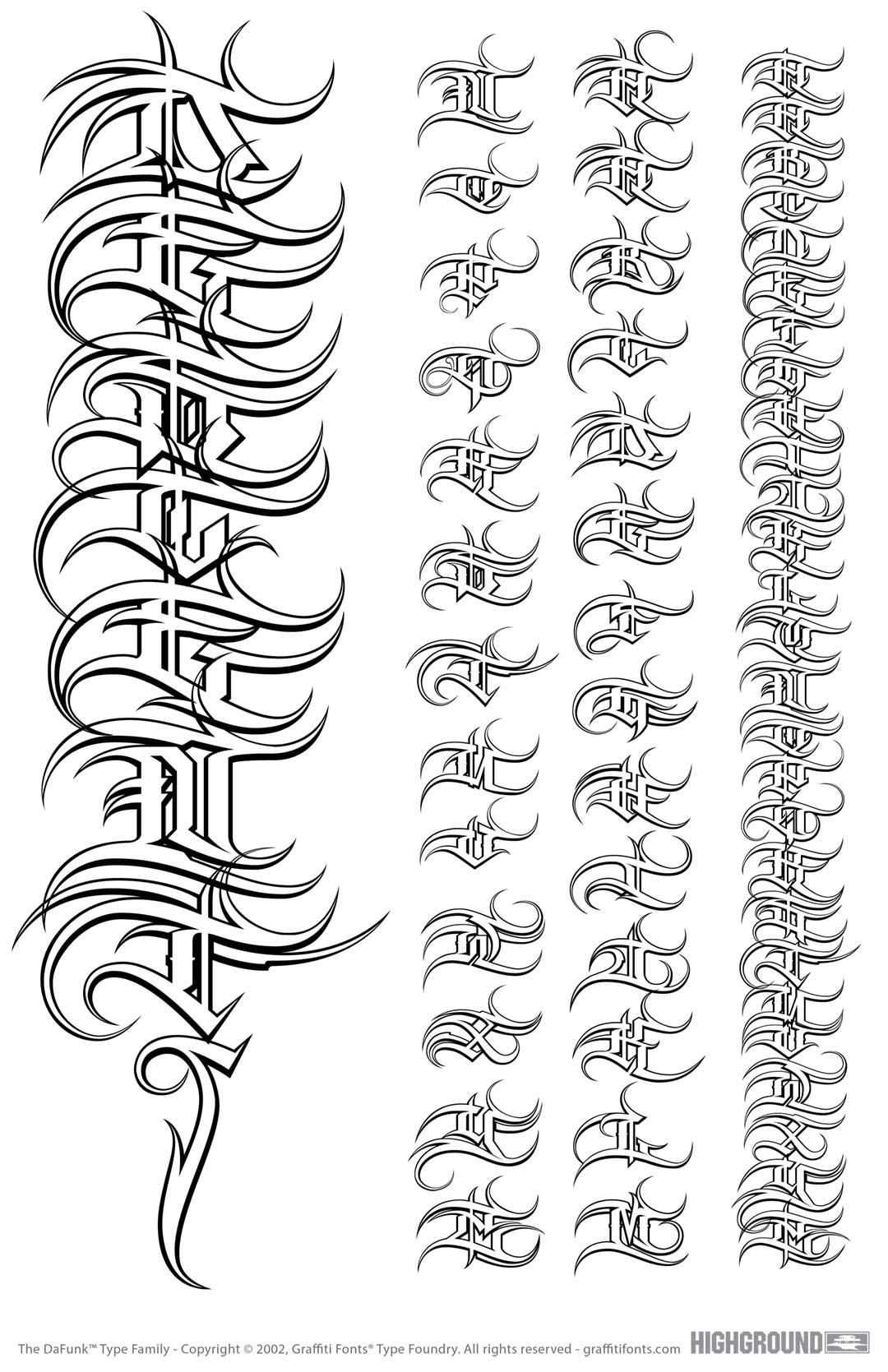 Descent Classic Outline Type Specimen