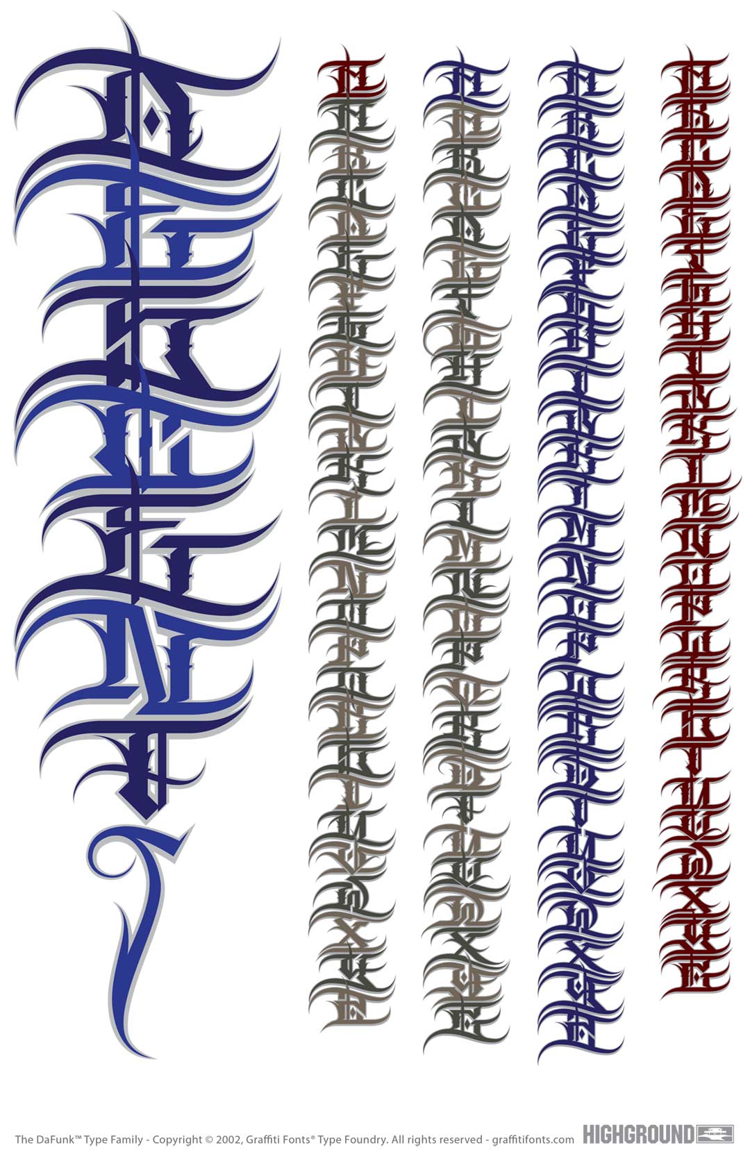 Descent Color Type Specimen