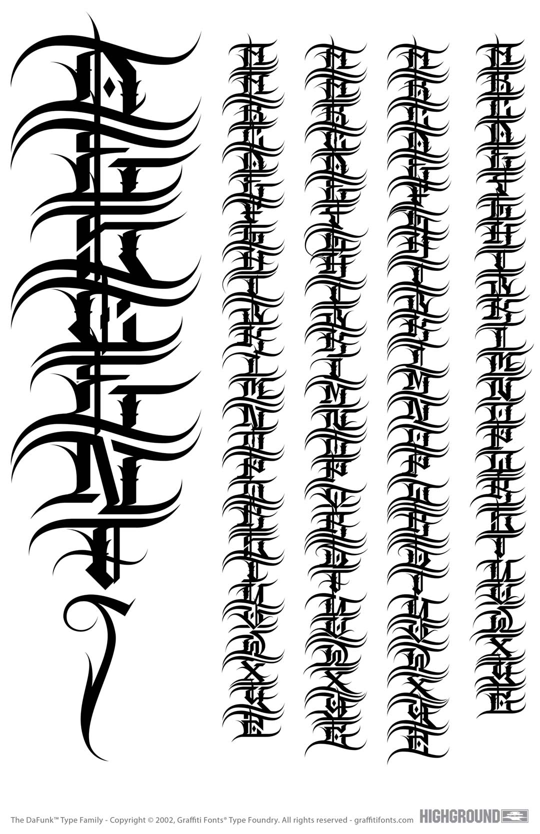 Descent Fill Type Specimen