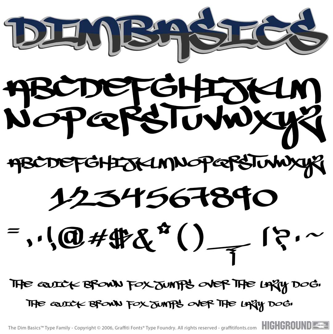 DimBasics Type Specimen