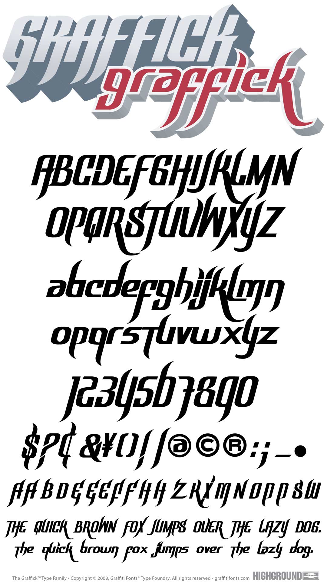 Graffick Type Specimen