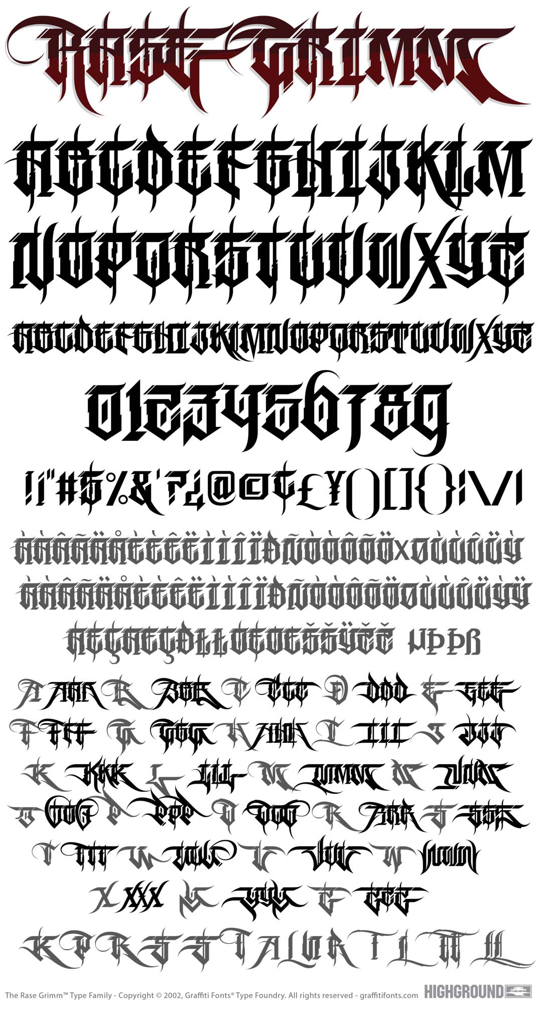 Rase Grimm Fat Type Specimen