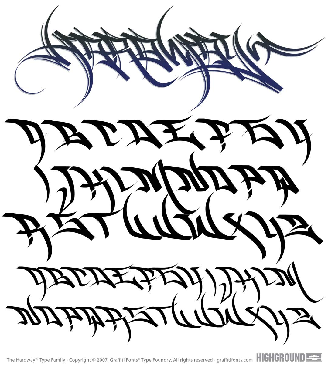 HardWay Basic Type Specimen