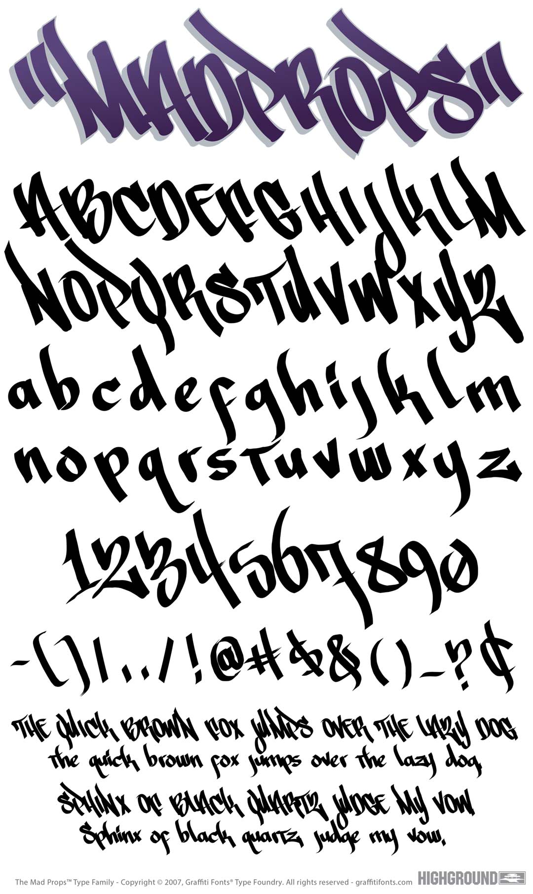 Mad Props Type Specimen