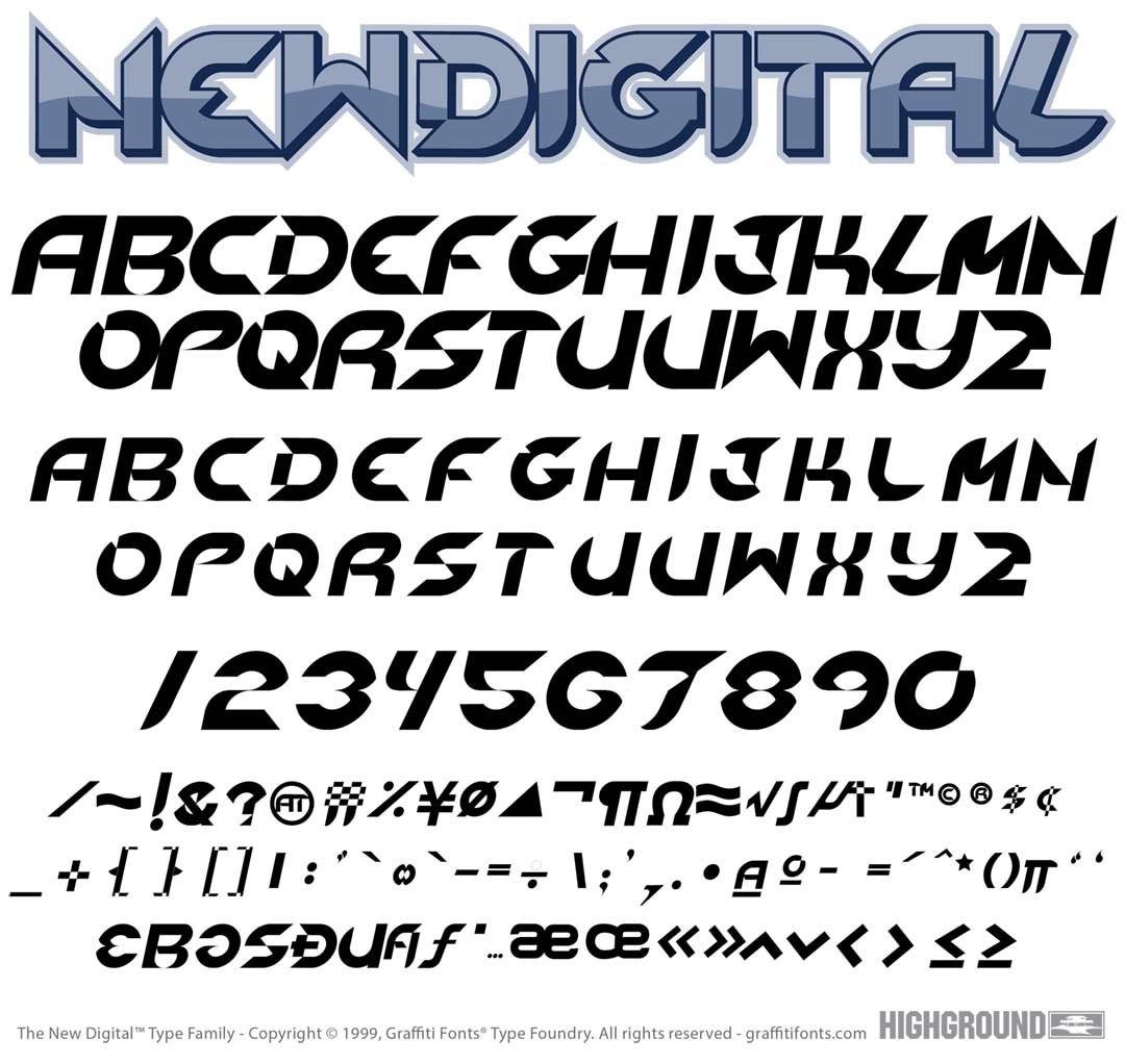 New Digital Italic Type Specimen