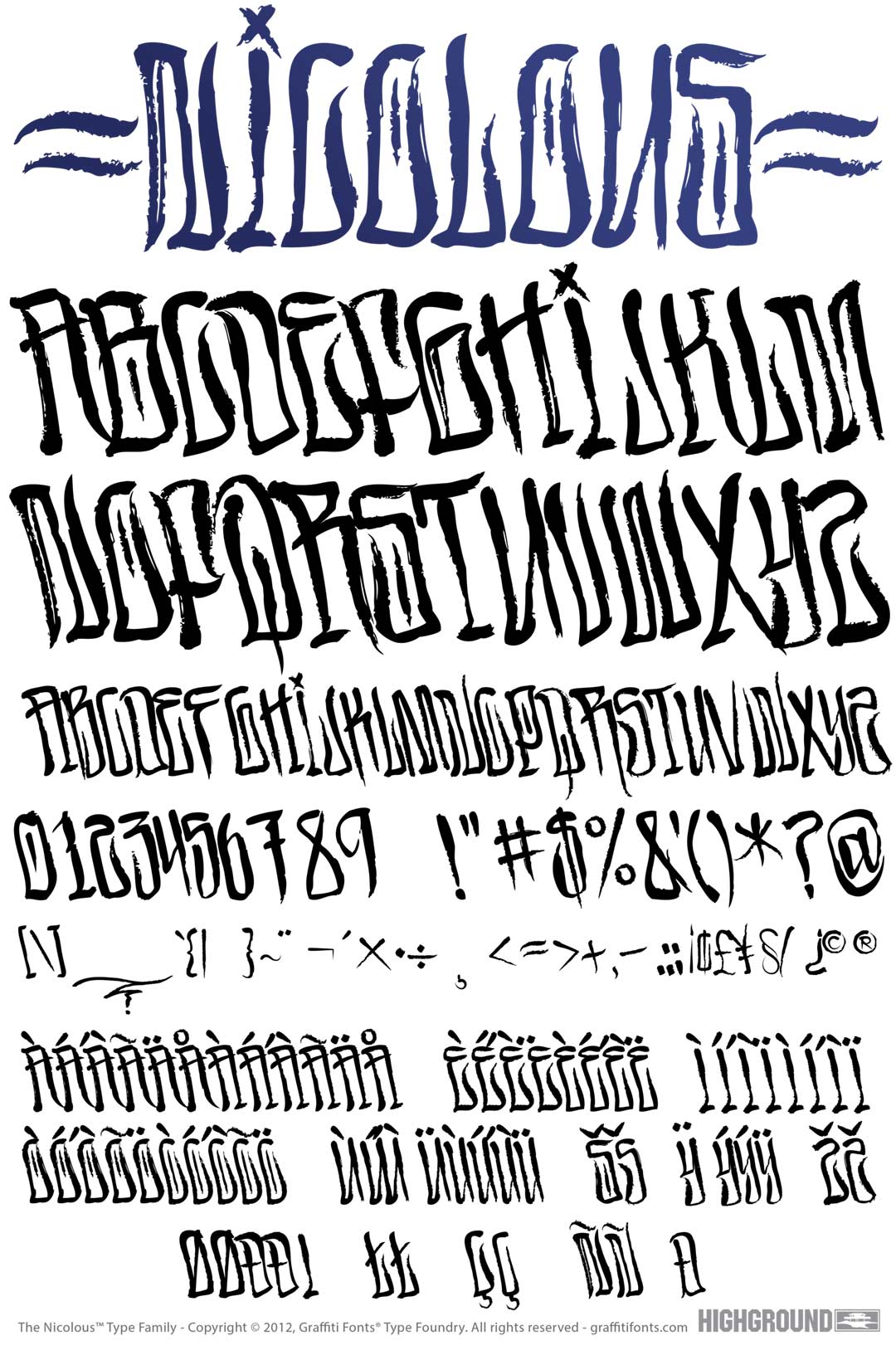 Nicolous Lean Type Specimen