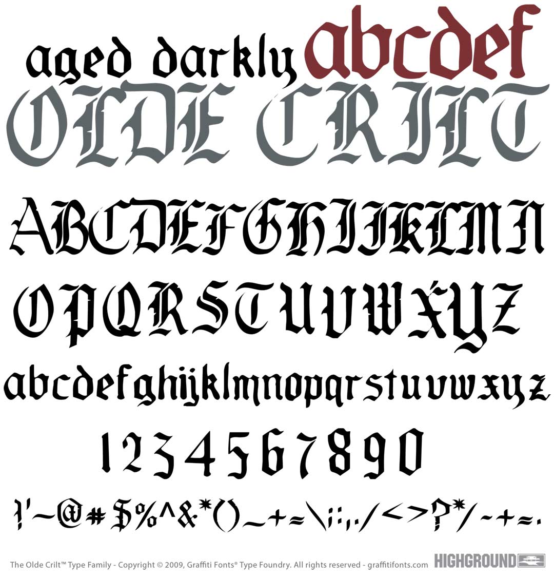 Olde Crilt Type Specimen