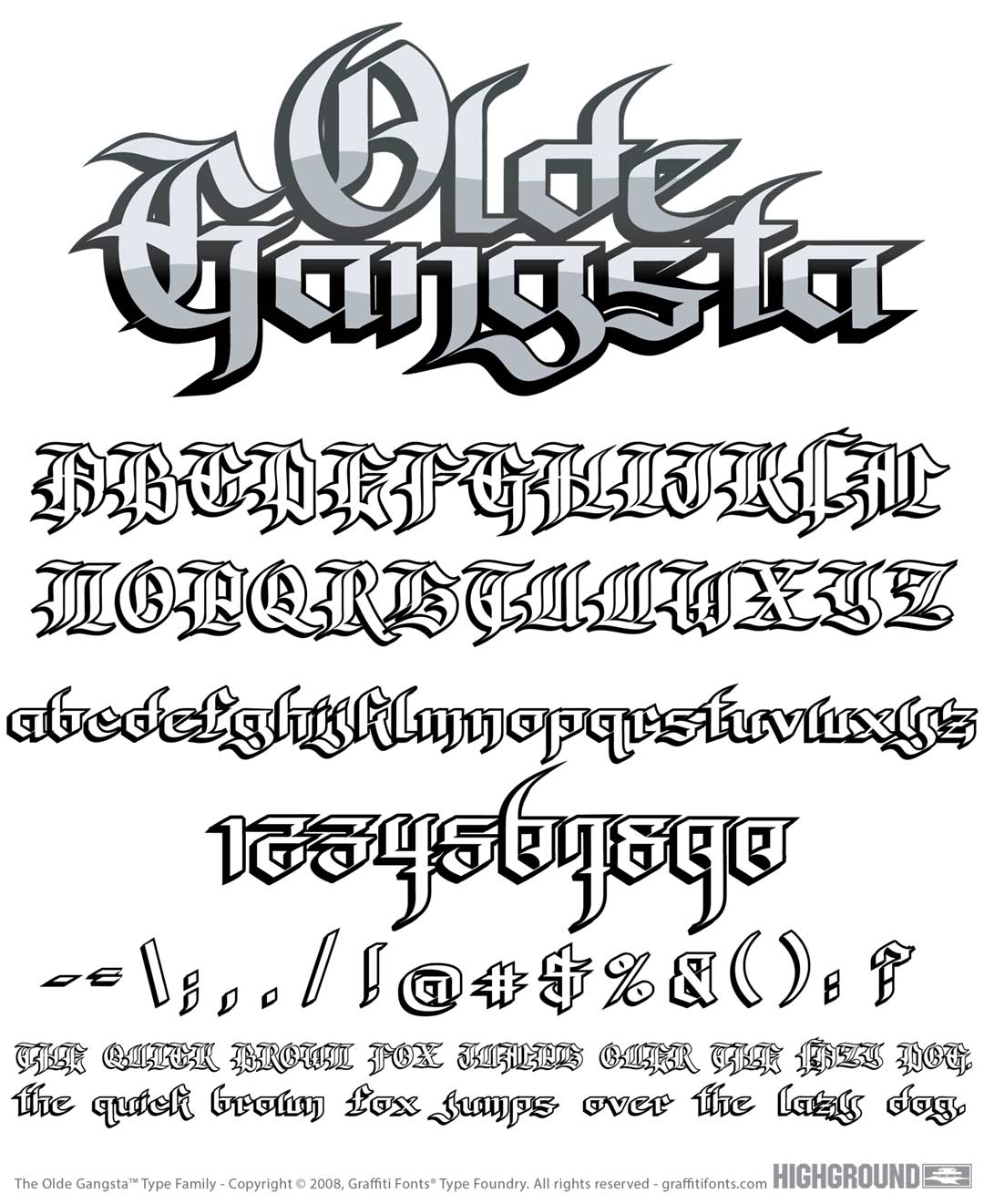 Olde Gangsta Type Specimen