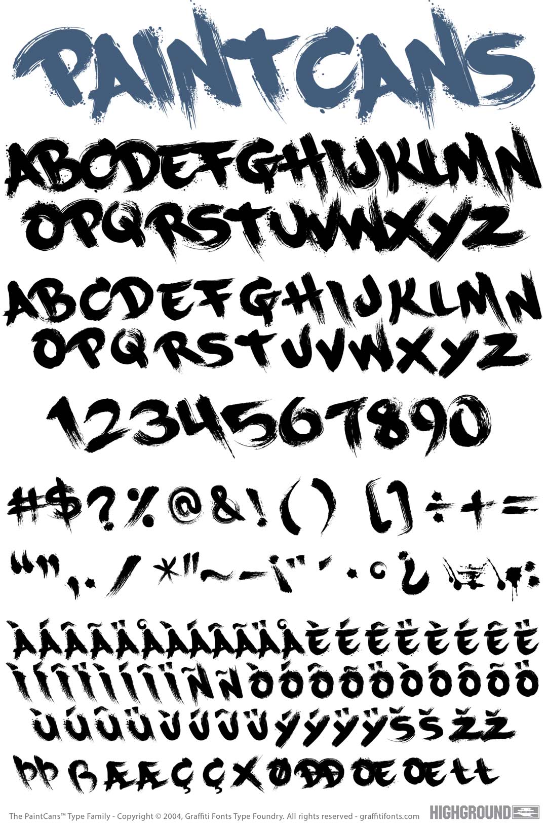 PaintCans Type Specimen