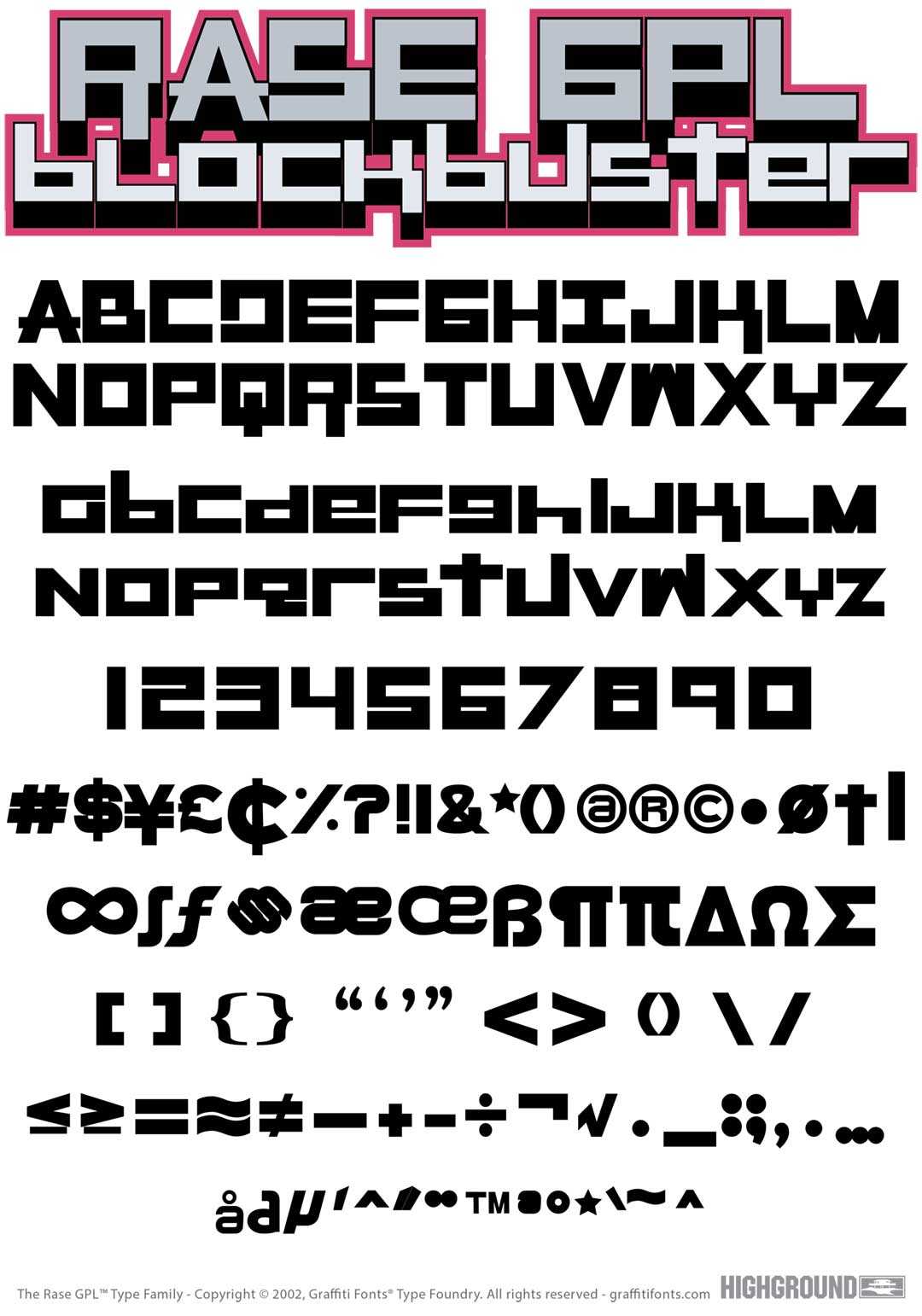 Rase GPL Bold Type Specimen