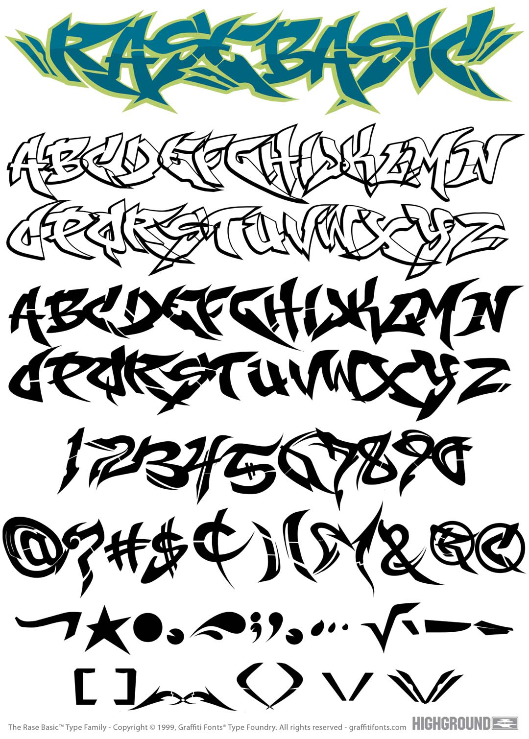 Rase Basic Type Specimen