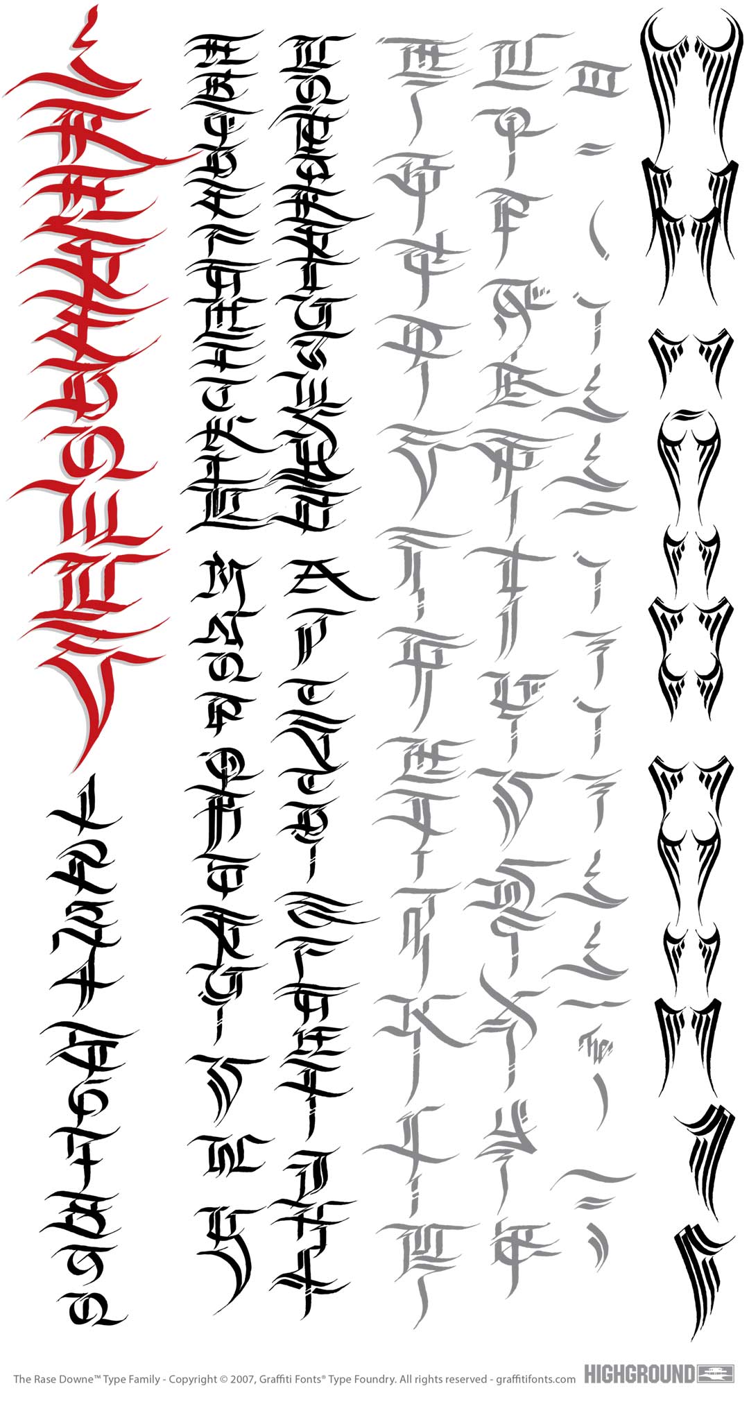 RaseDowne Type Specimen