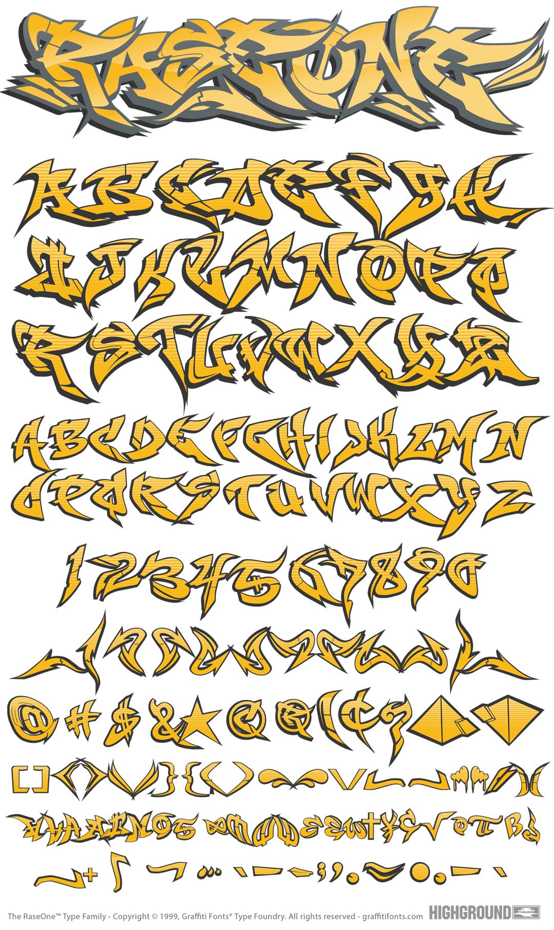 RaseOne Color Type Specimen