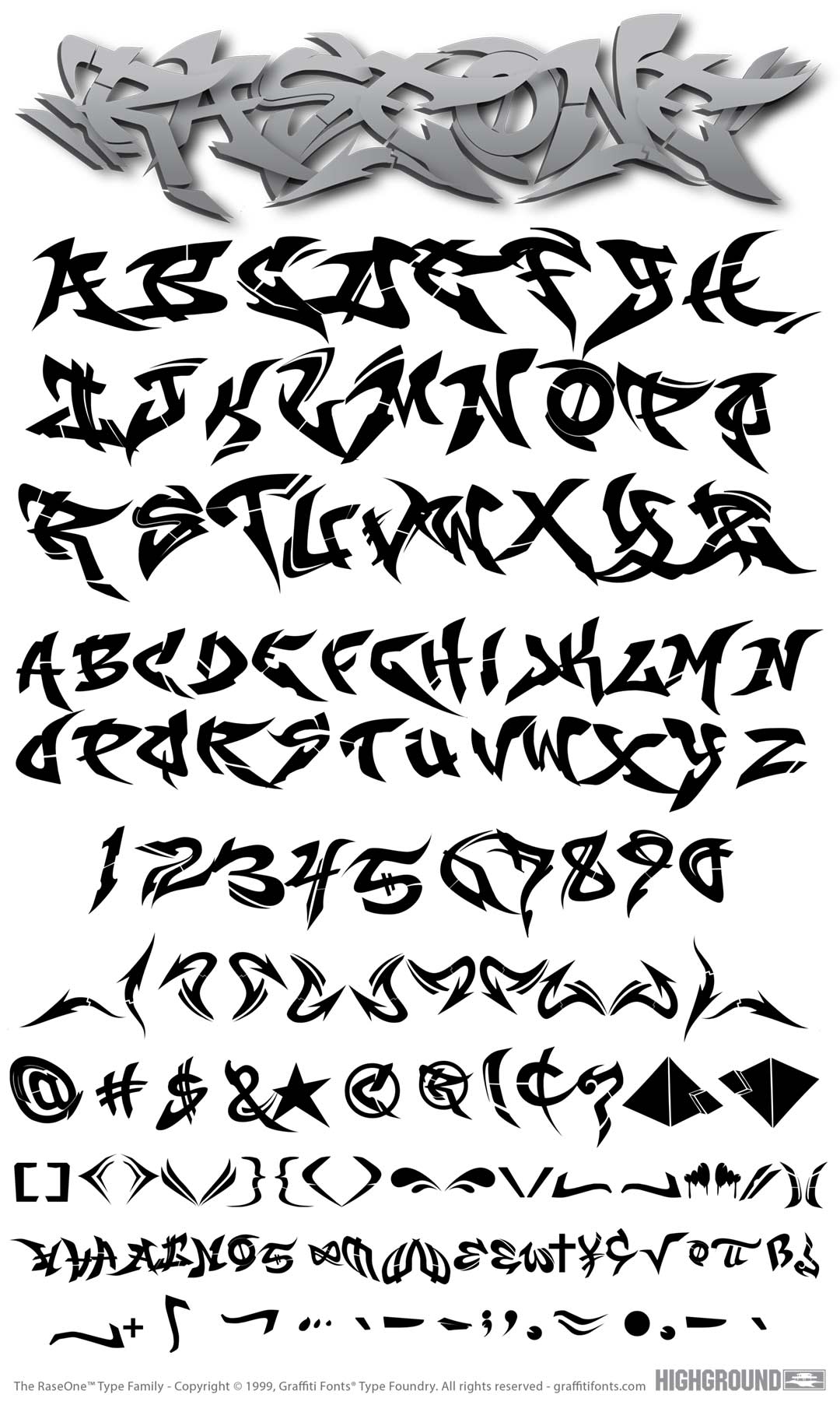 RaseOne Original Type Specimen