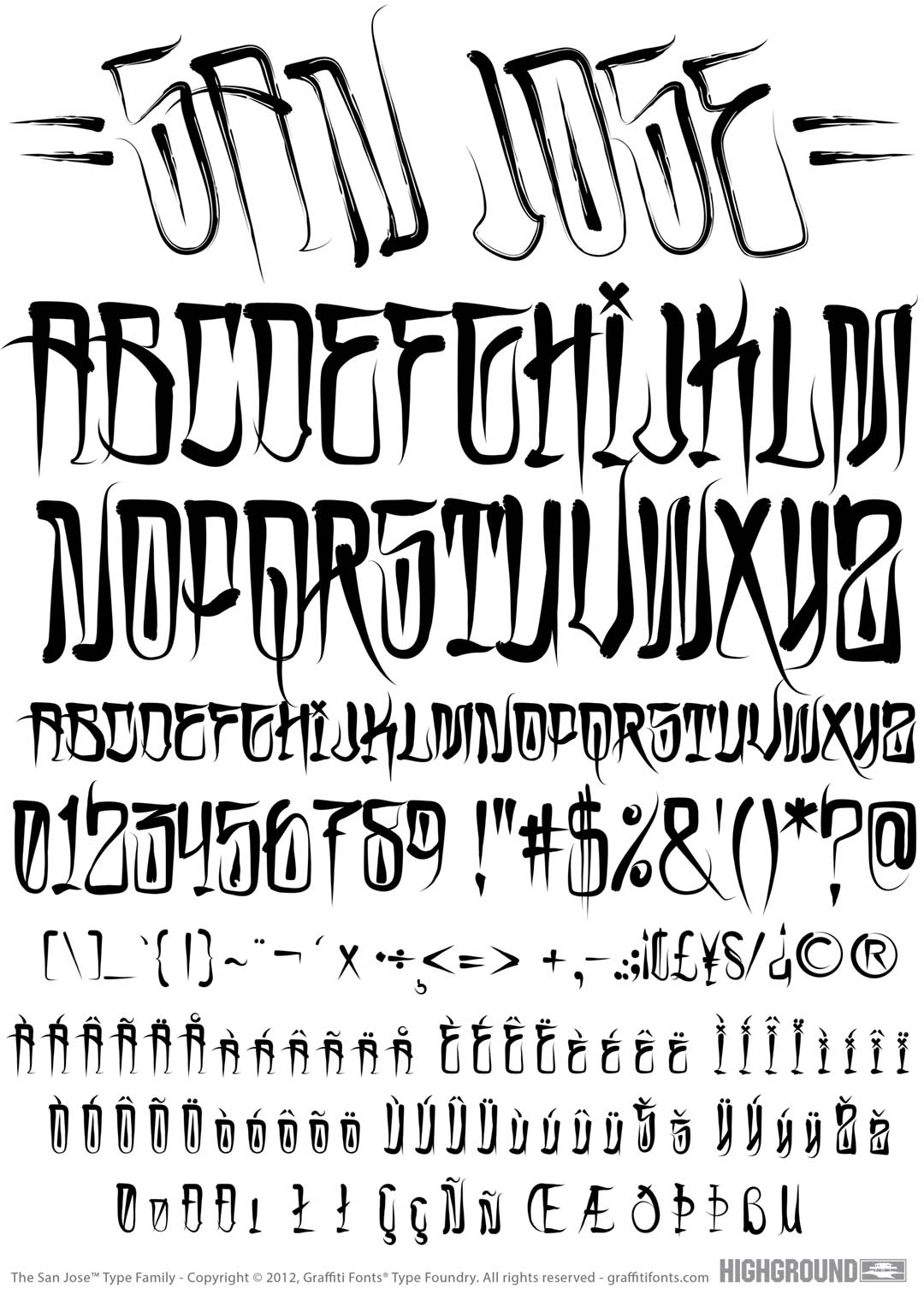 San Jose Bold Type Specimen