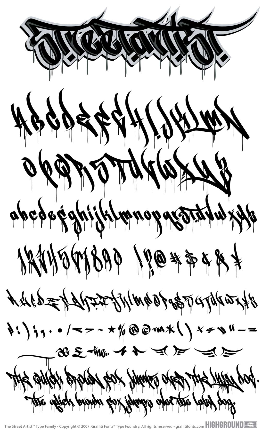 Street Artist Drips Type Specimen