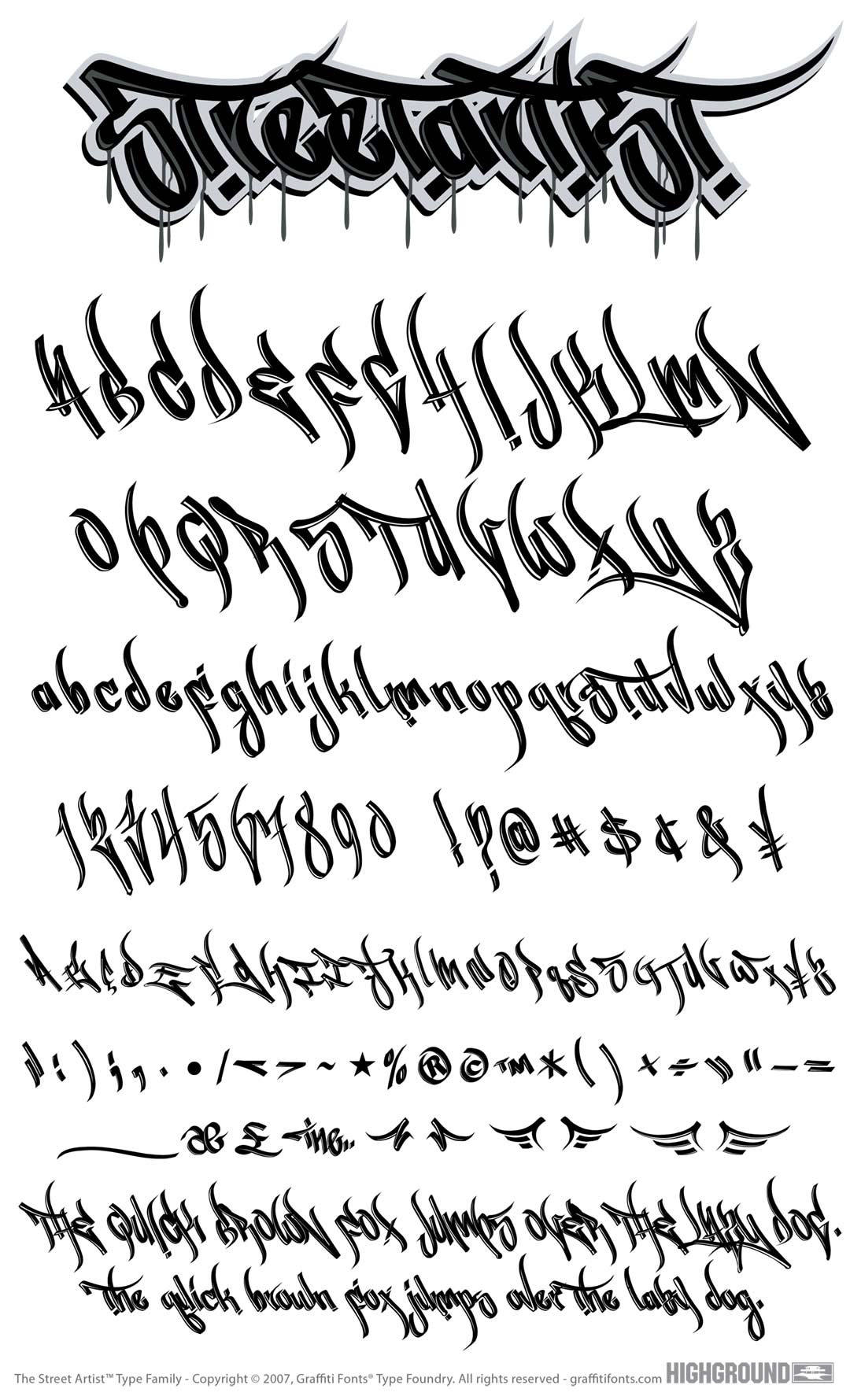 Street Artist Streaks Type Specimen