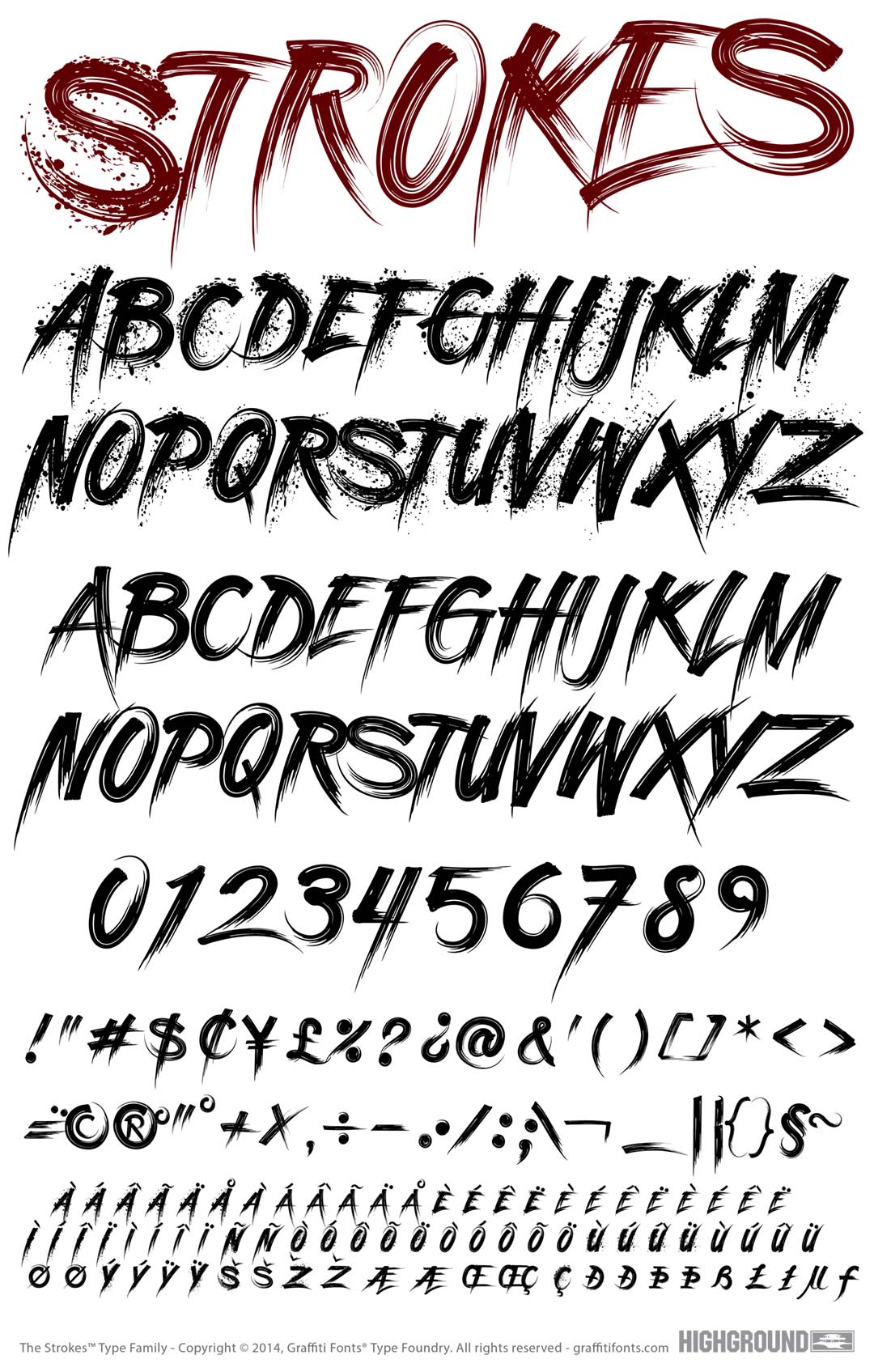 Strokes Type Specimen