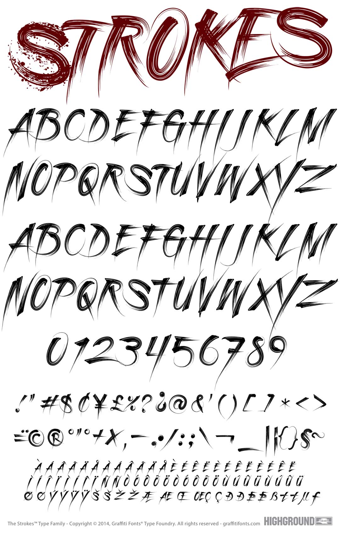 Strokes Sharp Type Specimen