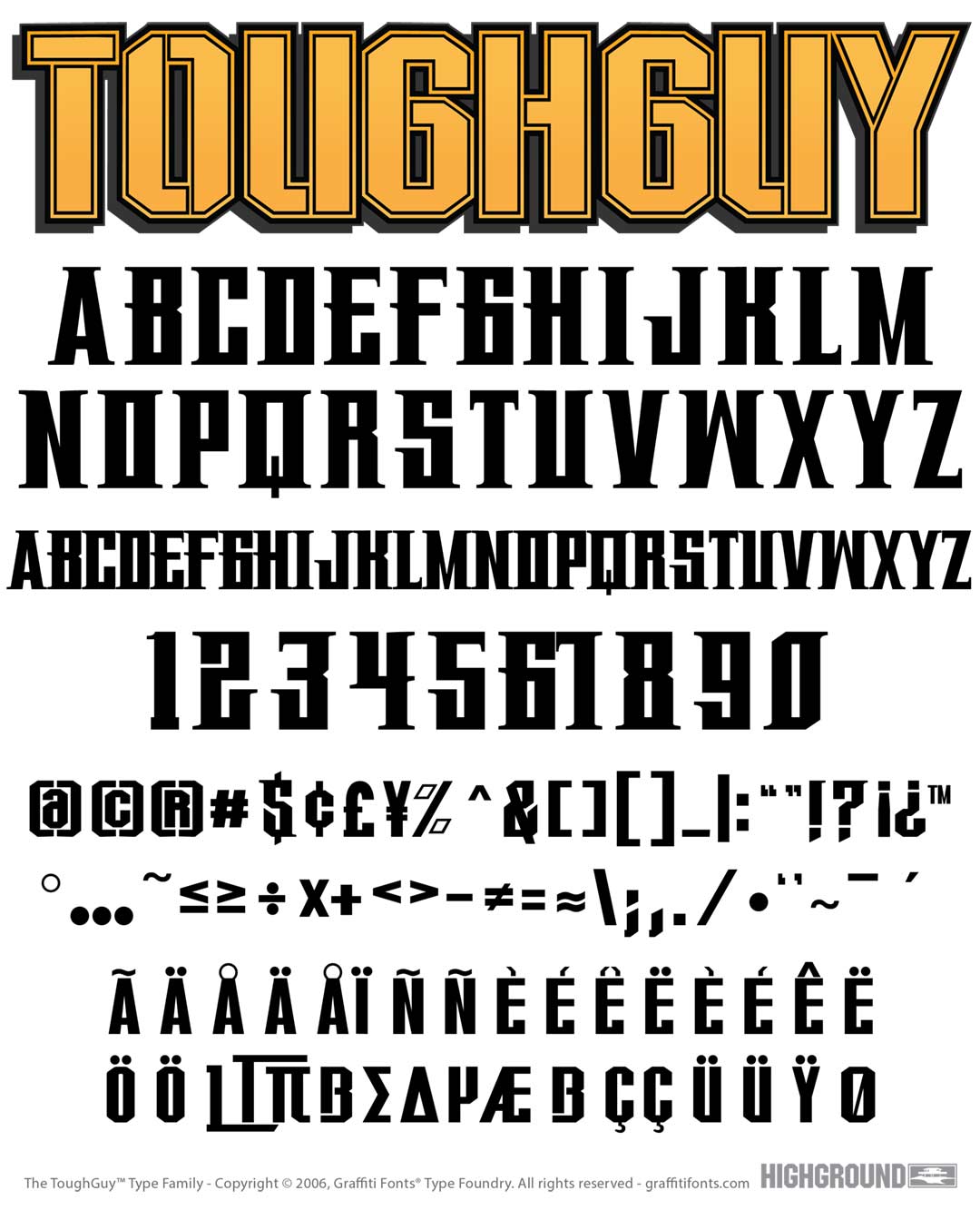 ToughGuy Serif Type Specimen