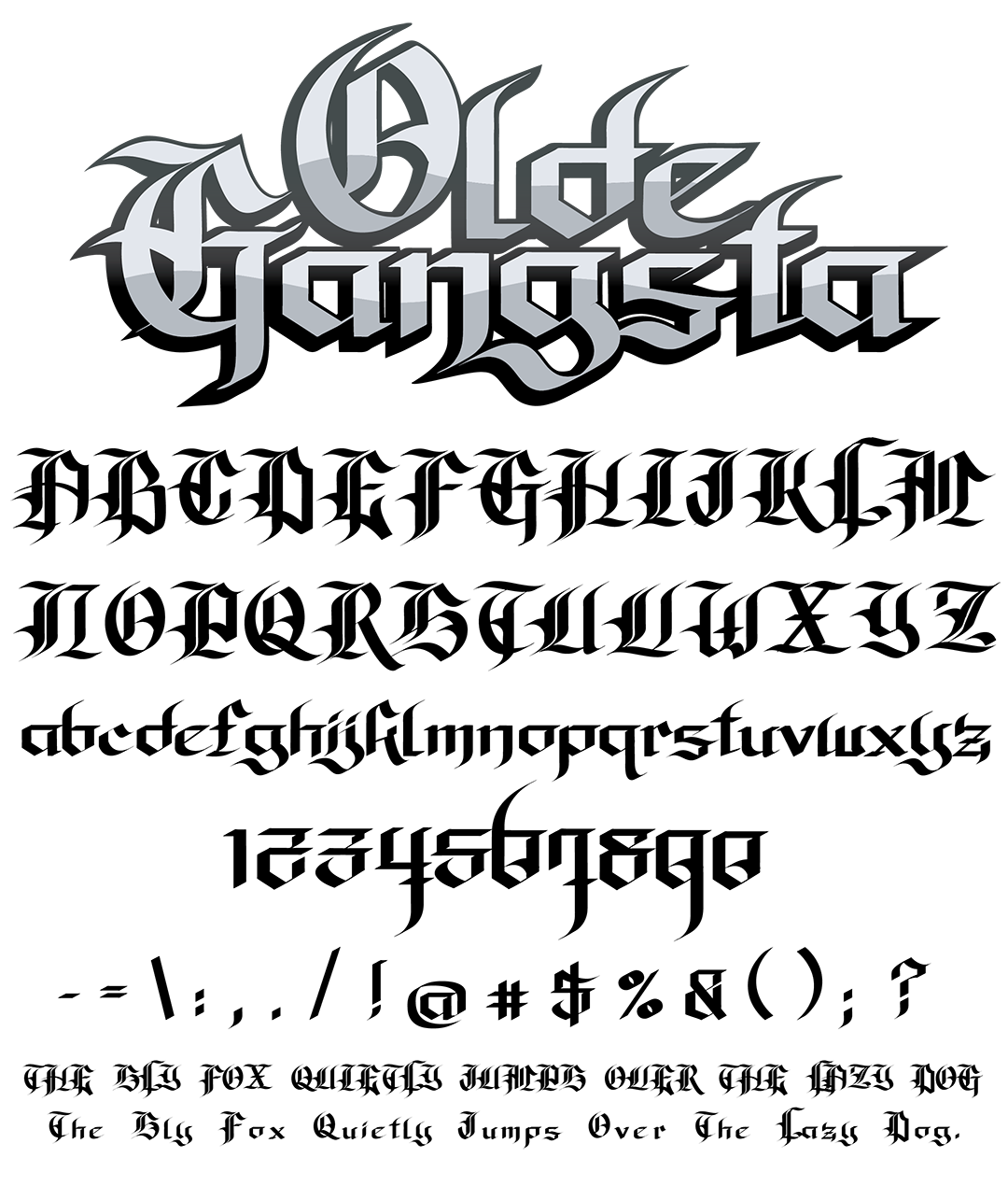 old english calligraphy gang font letters