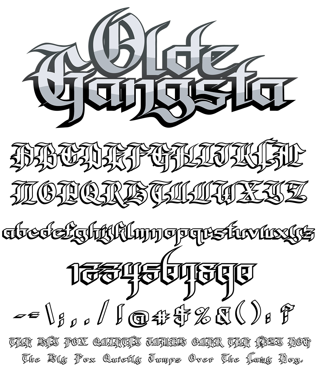 Graffiti Fonts Olde Gangsta The old english script makes your designs look like they are from the middle ages. graffiti fonts olde gangsta