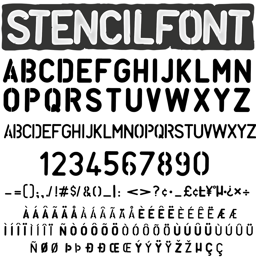 Typonine Stencil  Stencil font, Graphic design fonts, Stencils