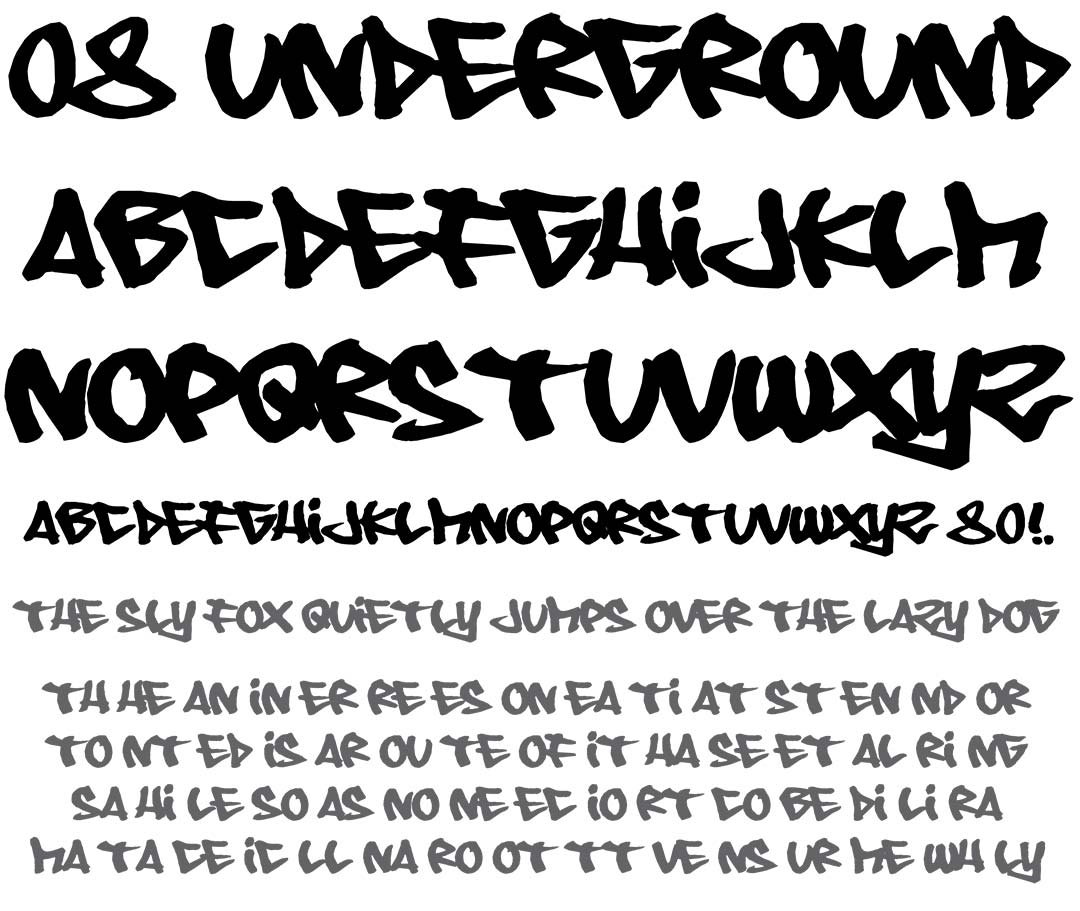 08 Underground Type Specimen