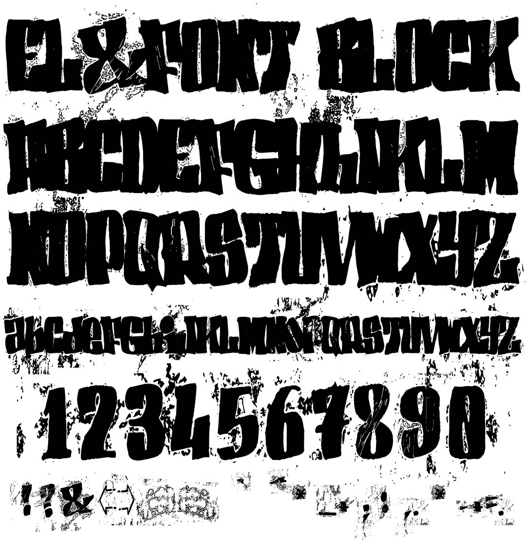 El & Font Block Type Specimen