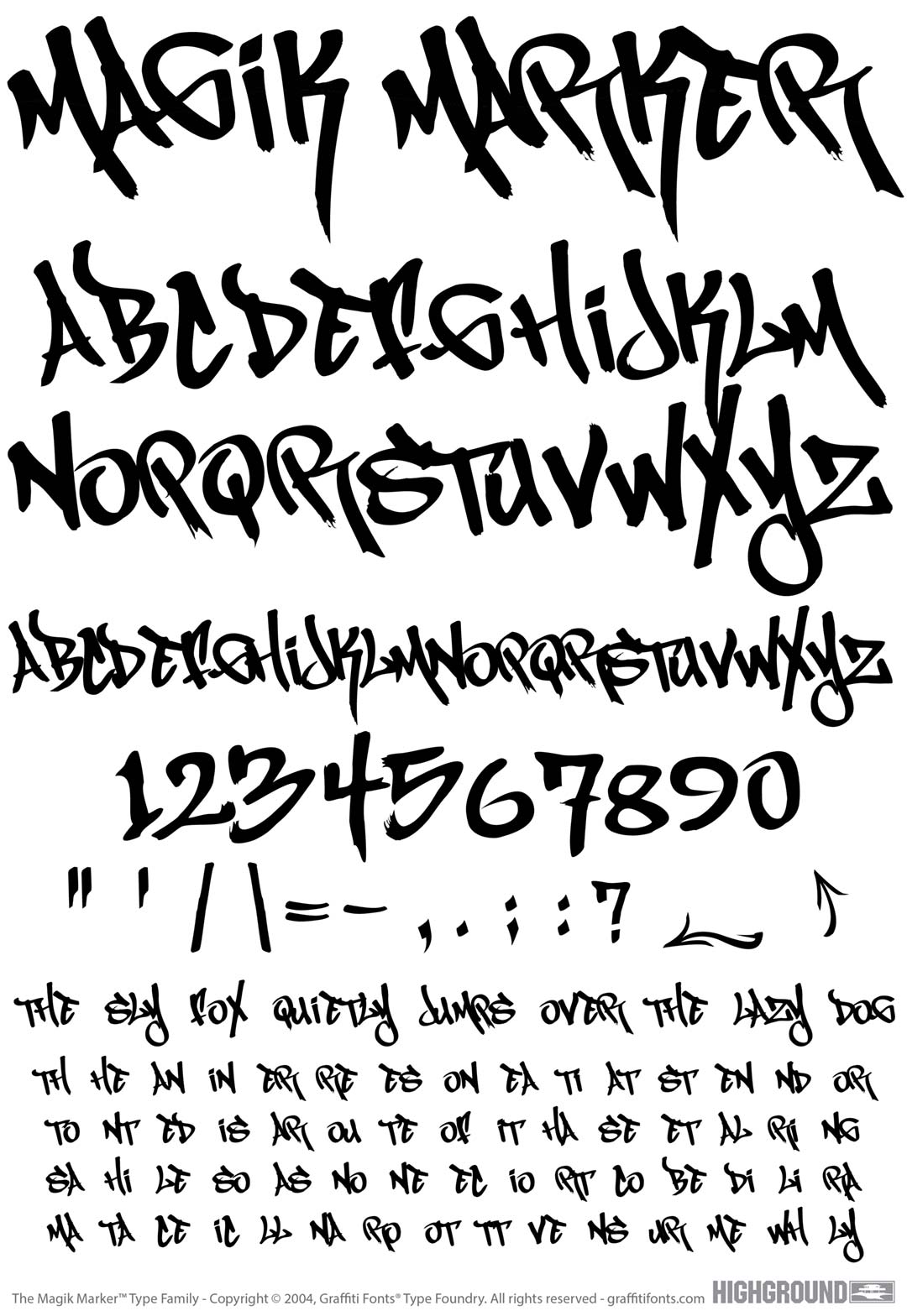 Magik Marker Free Type Specimen