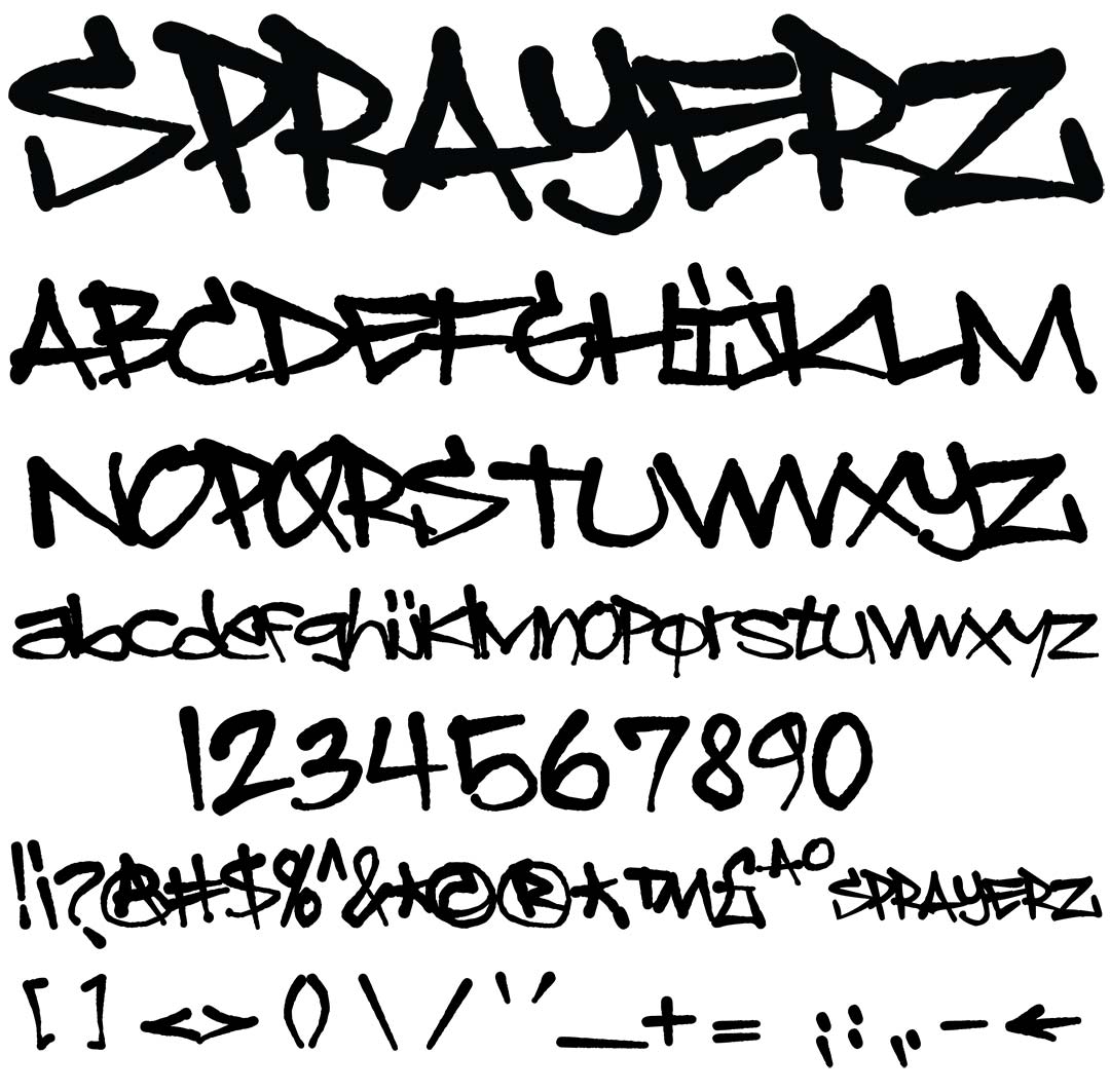 Sprayers Type Specimen