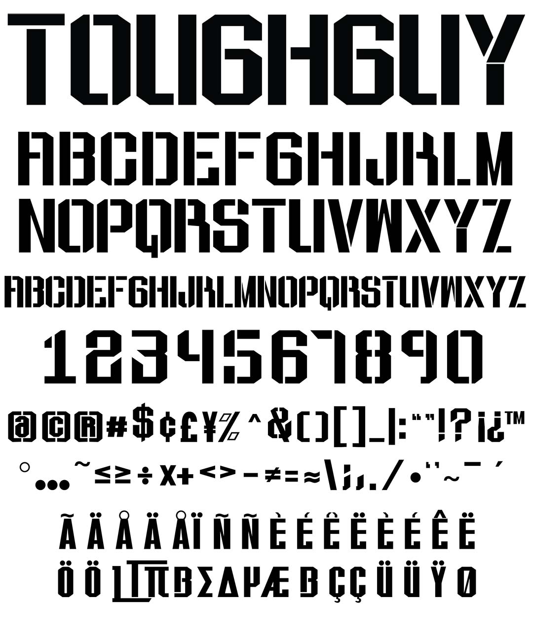 ToughGuy Free Type Specimen