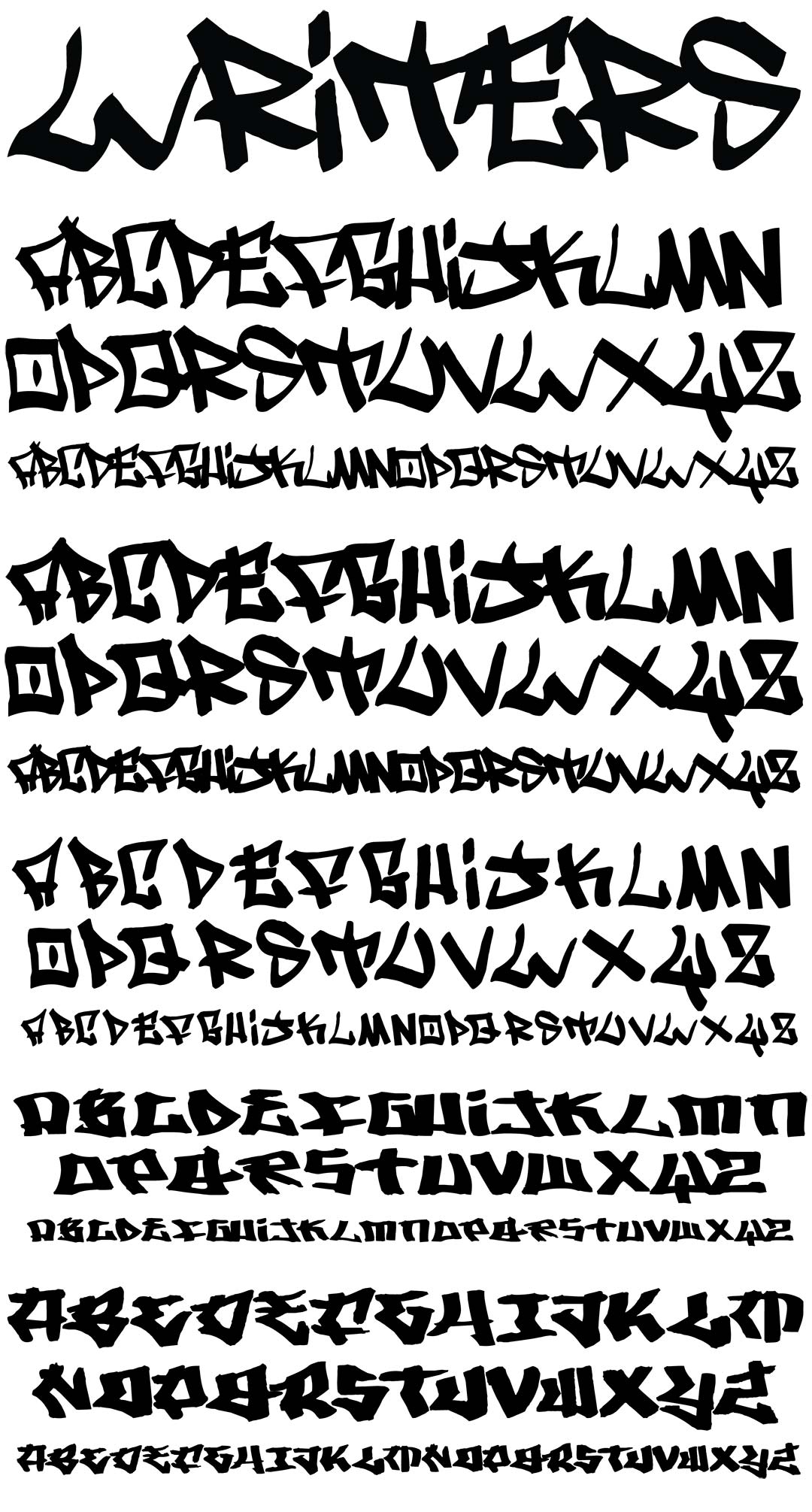 Writers Type Specimen